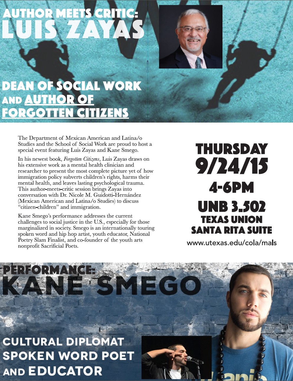 Poster for Luis Zayas & Kane Smego event