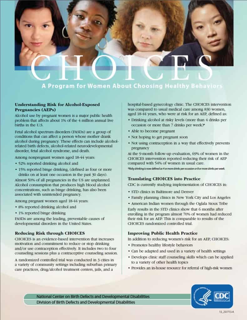 CDC flyer explaining the Choices program