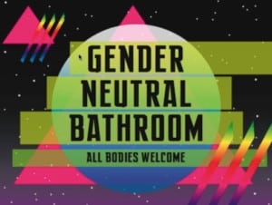Gender neutral bathroom flier - all bodies welcome
