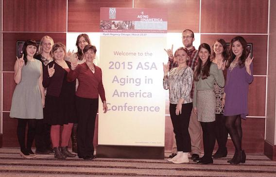 GRACE students and professor Sarah Swords at the Age in America conference