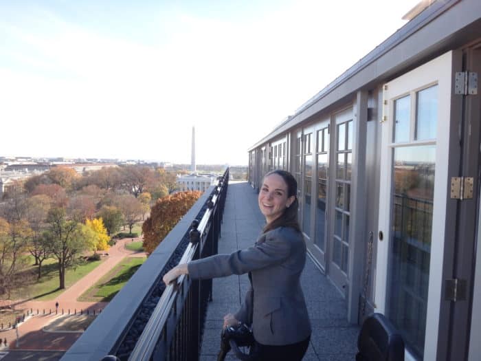 Taylor Woodard on the rooftop of the Hay Adams Hotel in Wash. D.C. The photo was taken by her father during a family outing on Thanksgiving day, 2015.