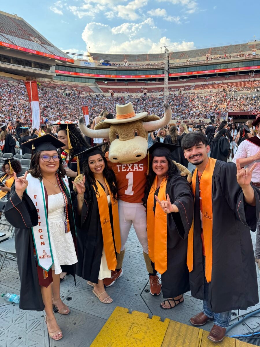 Bevo and grads